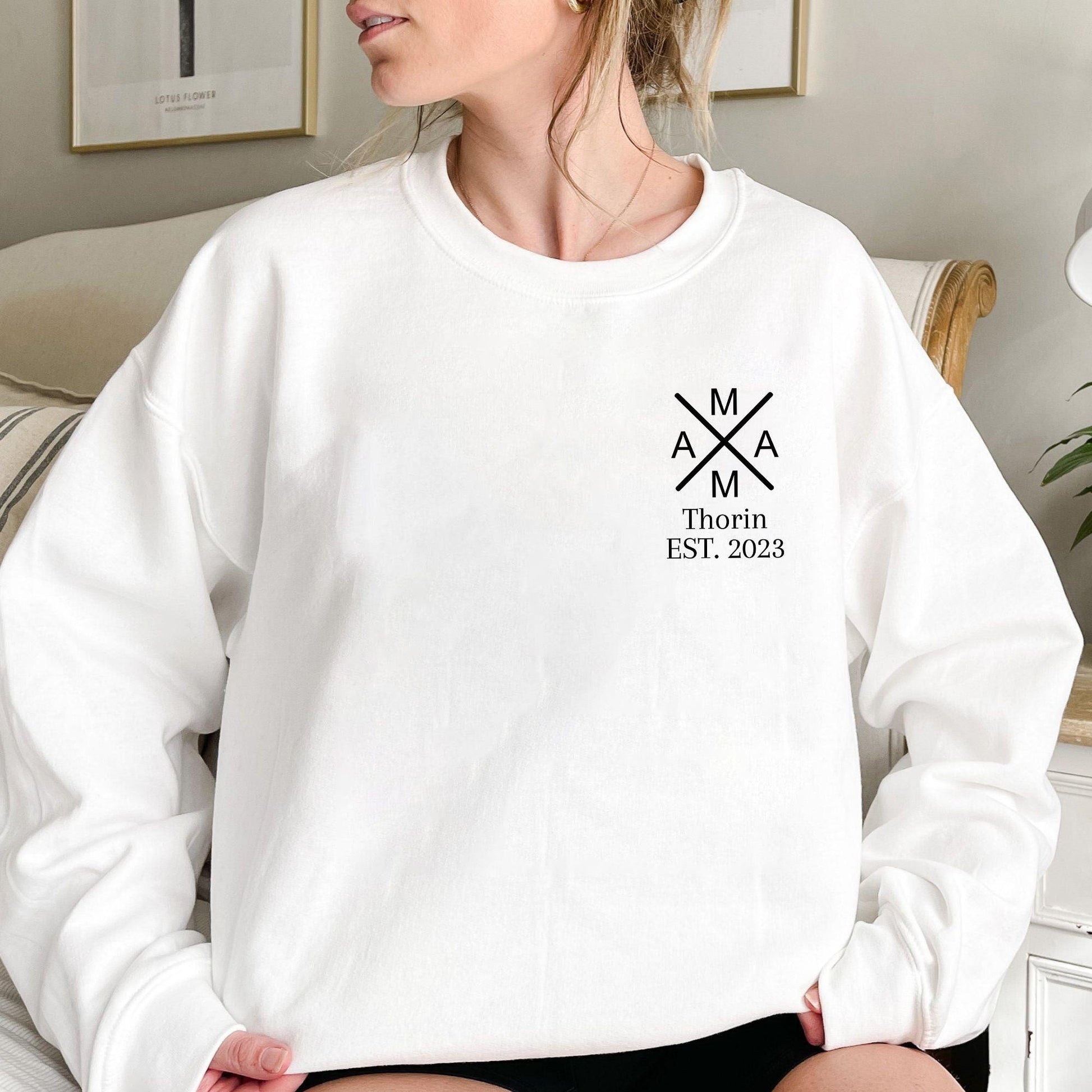 Personalisierter Mama-Geburtsjahr Hoodie – Mama Pullover - GiftHaus