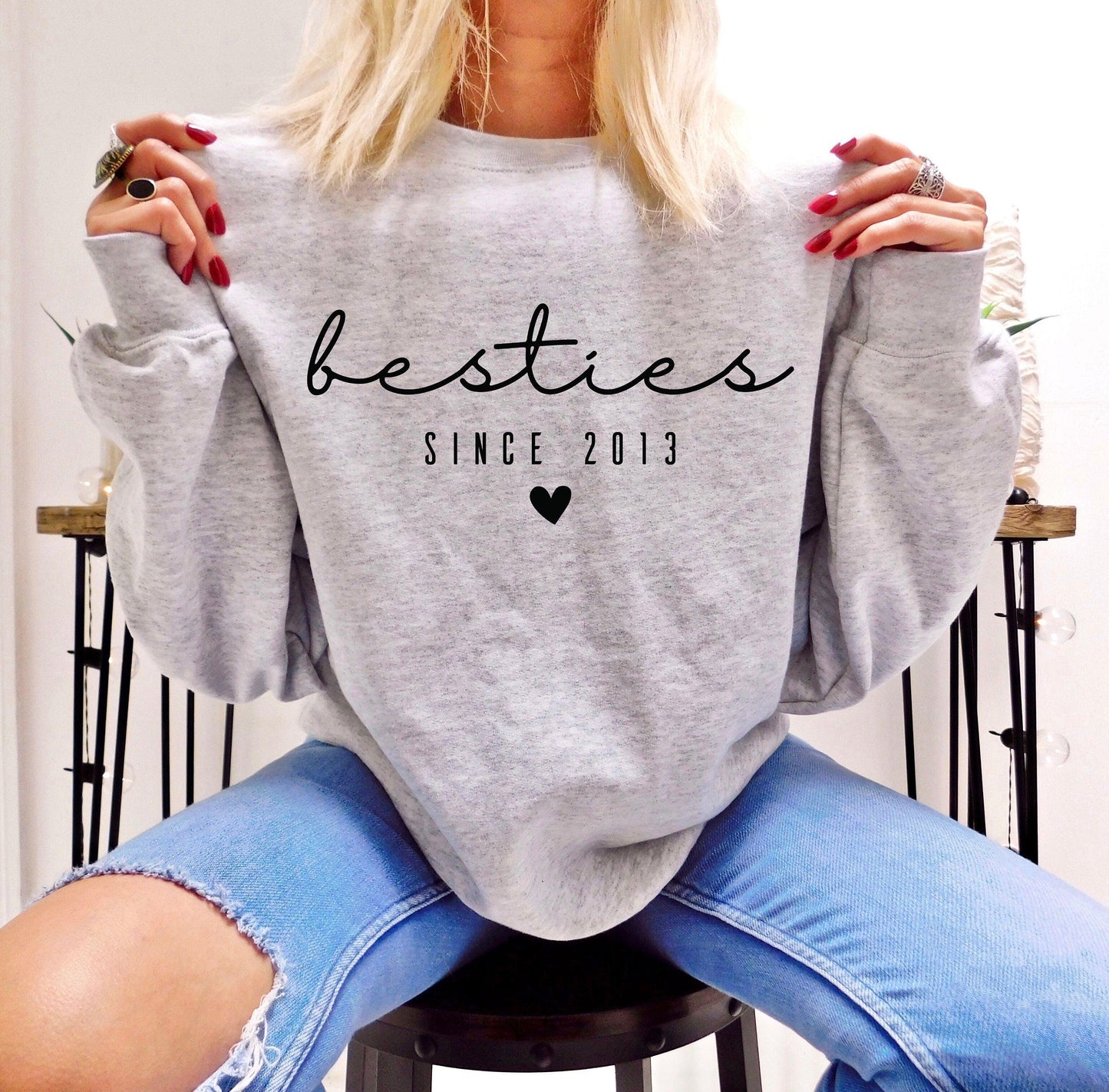 Personalisiertes Besties-Sweatshirt, individuelles Geschenk für die beste Freundin, personalisiertes Besties-Shirt für Mädchen - GiftHaus