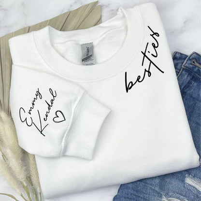 Personalisiertes Besties-Sweatshirt, individuelles Geschenk für die beste Freundin, personalisiertes Besties-Shirt für Mädchen - GiftHaus