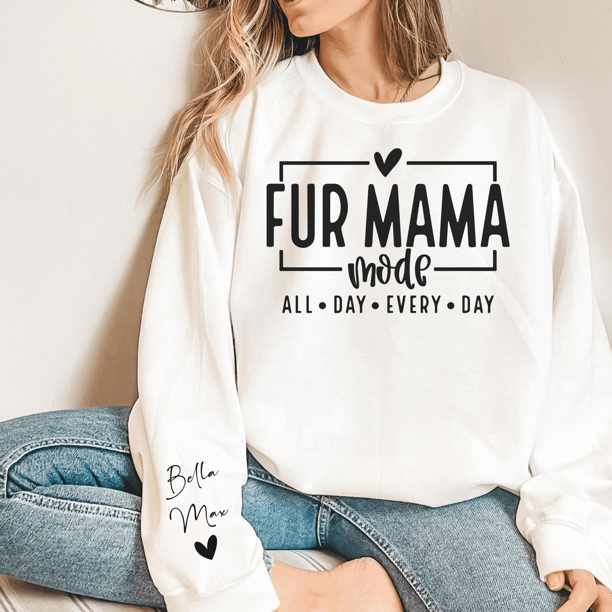 Personalisiertes Fur Mama Sweatshirt – Jeden Tag im Tierliebhaber-Modus - GiftHaus