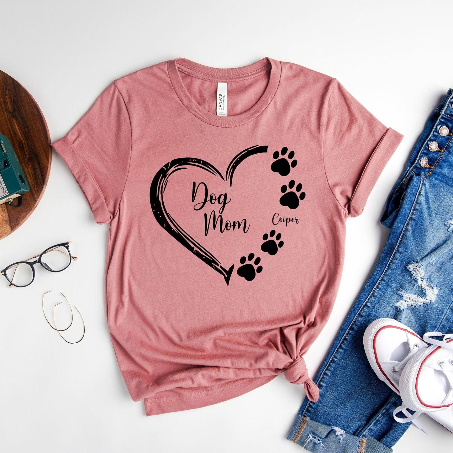 Personalisiertes Hundemama Shirt mit Namen - Hundemama Geschenk - GiftHaus