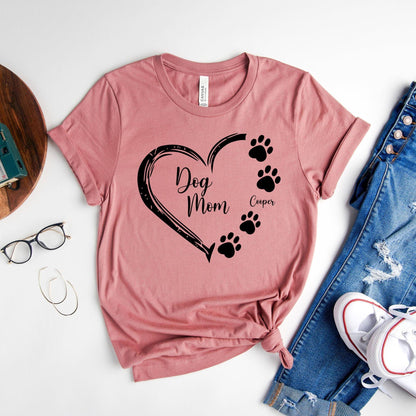 Personalisiertes Hundemama Shirt mit Namen - Hundemama Geschenk - GiftHaus