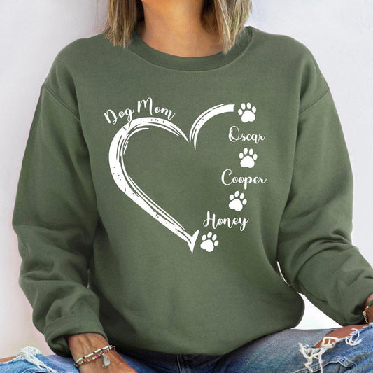 Personalisiertes Hundemama-Sweatshirt mit Herz - GiftHaus