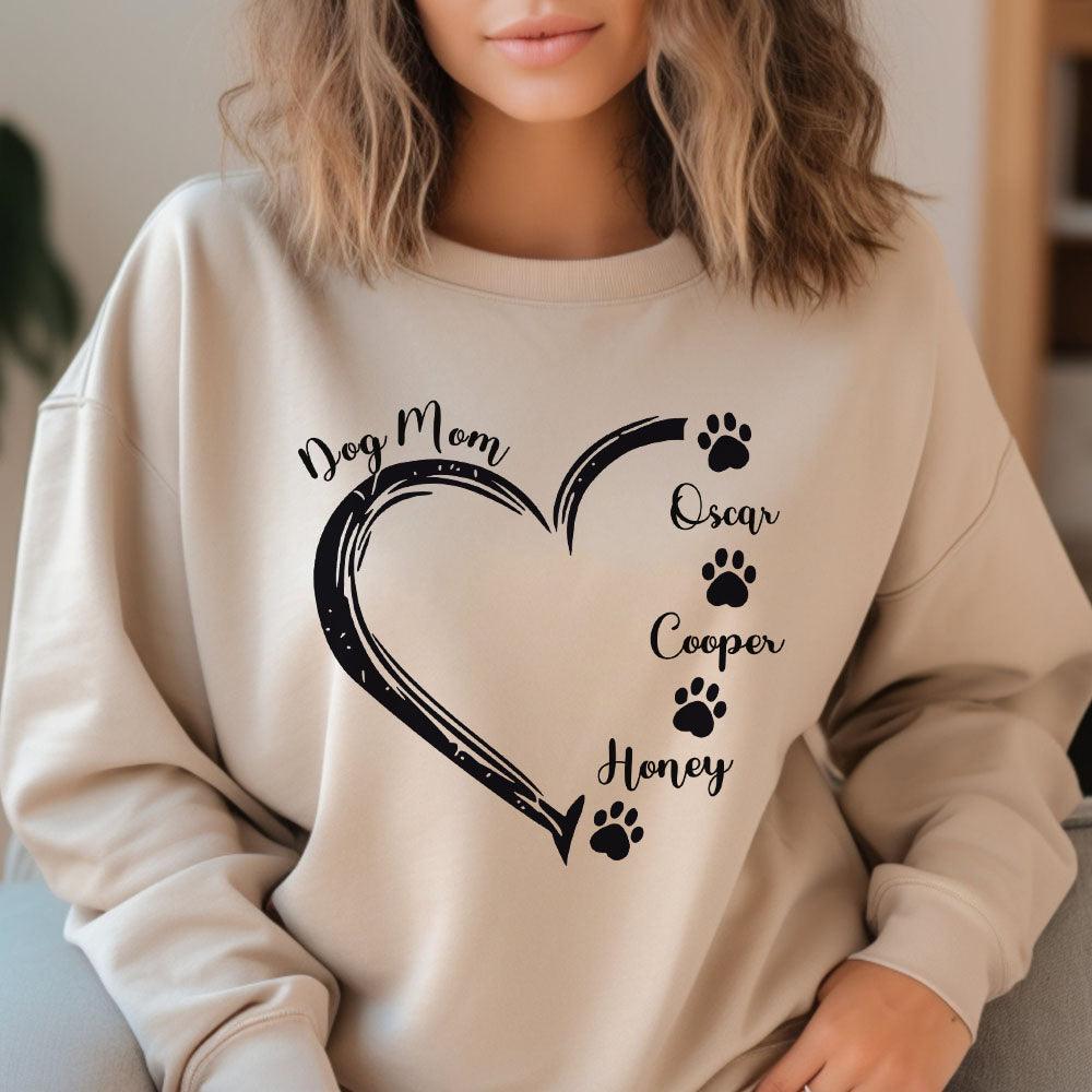 Personalisiertes Hundemama-Sweatshirt mit Herz - GiftHaus