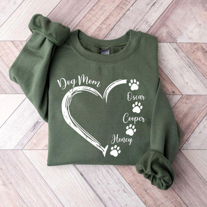 Personalisiertes Hundemama-Sweatshirt mit Namen, personalisierter Hundenamen-Hoodie, Hundemama-Geschenk - GiftHaus