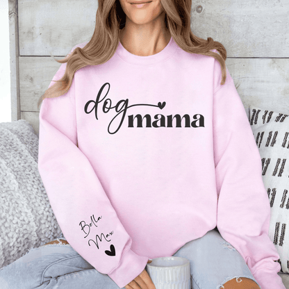 Personalisiertes Hundemama-Sweatshirt mit Wunschnamen - Liebevolles Geschenk für Hundefreunde - GiftHaus