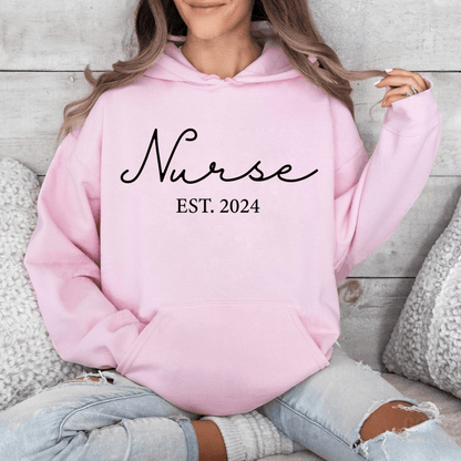 Personalisiertes Krankenschwester-Sweatshirt mit Jahrgang – Anerkennungsgeschenk - GiftHaus