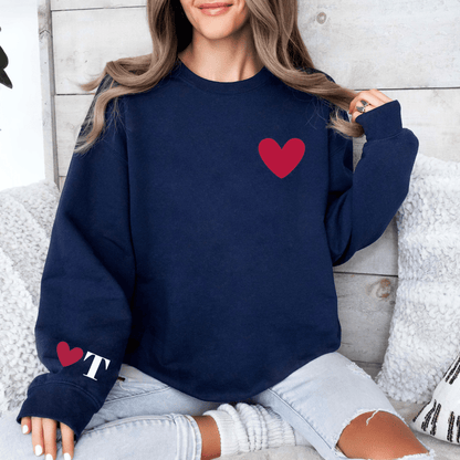 Personalisiertes Liebes-Herz Sweatshirt - Geschenk für Sie zum Valentinstag - GiftHaus