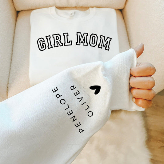 Personalisiertes Mädchen Mutter Sweatshirt – Geschenk für die Mutter eines Mädchens - GiftHaus