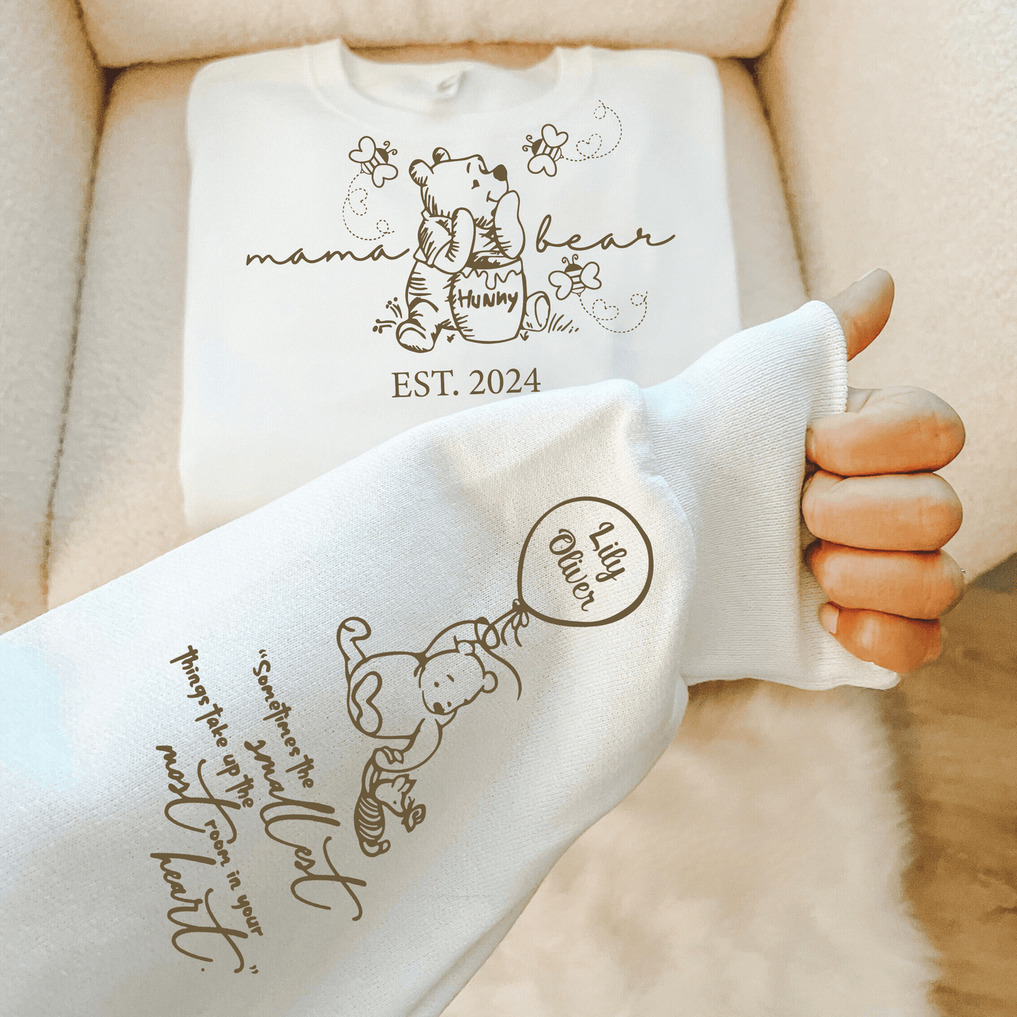 Personalisiertes 'Mama Bär' Erinnerungsstück - Liebevolles Geschenk mit Kindernamen - GiftHaus