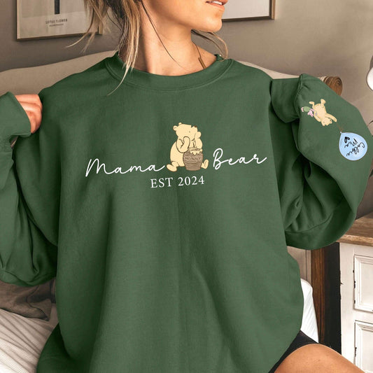 Personalisiertes Mama Bear Sweatshirt mit Kindernamen - Geschenk für Mama - GiftHaus