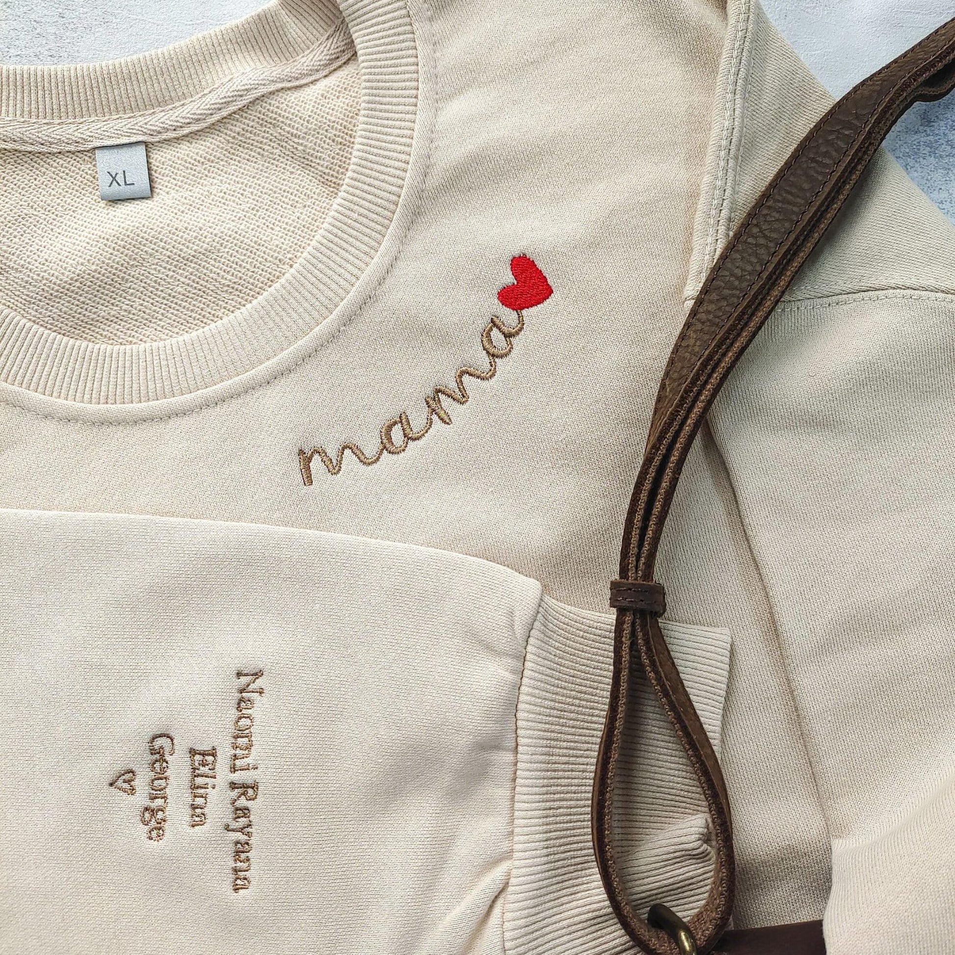 Personalisiertes Mama besticktes Sweatshirt - GiftHaus