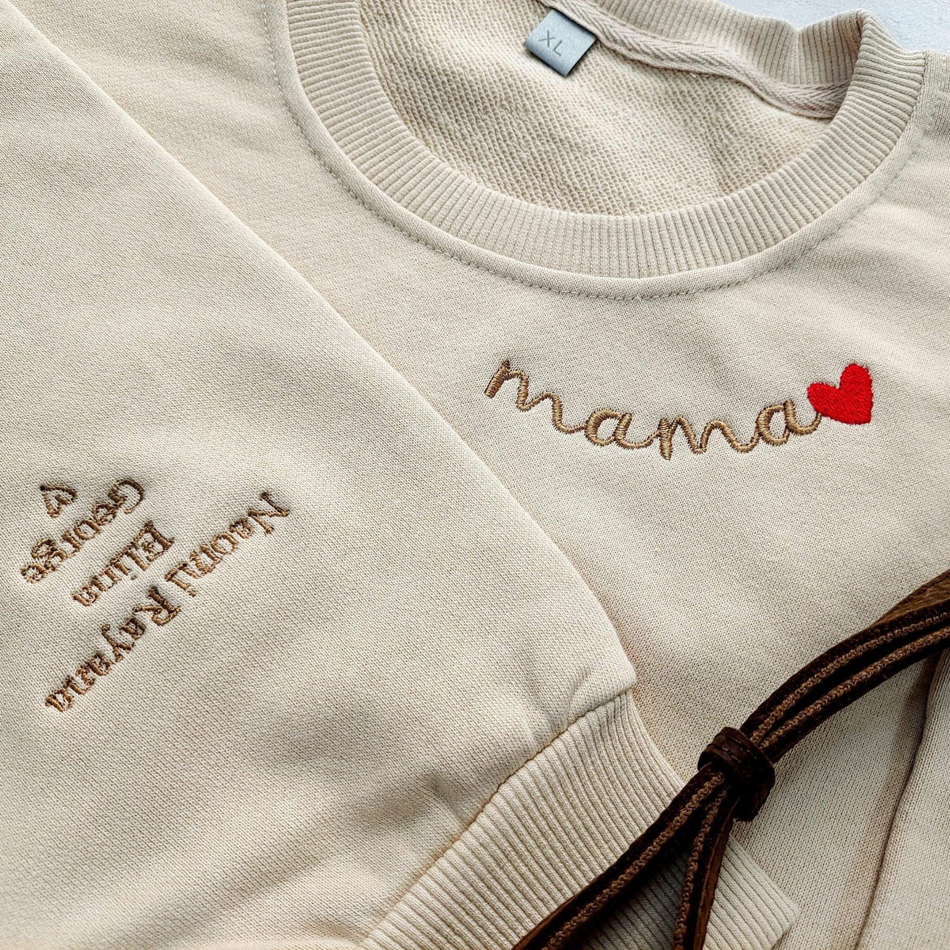 Personalisiertes Mama besticktes Sweatshirt - GiftHaus