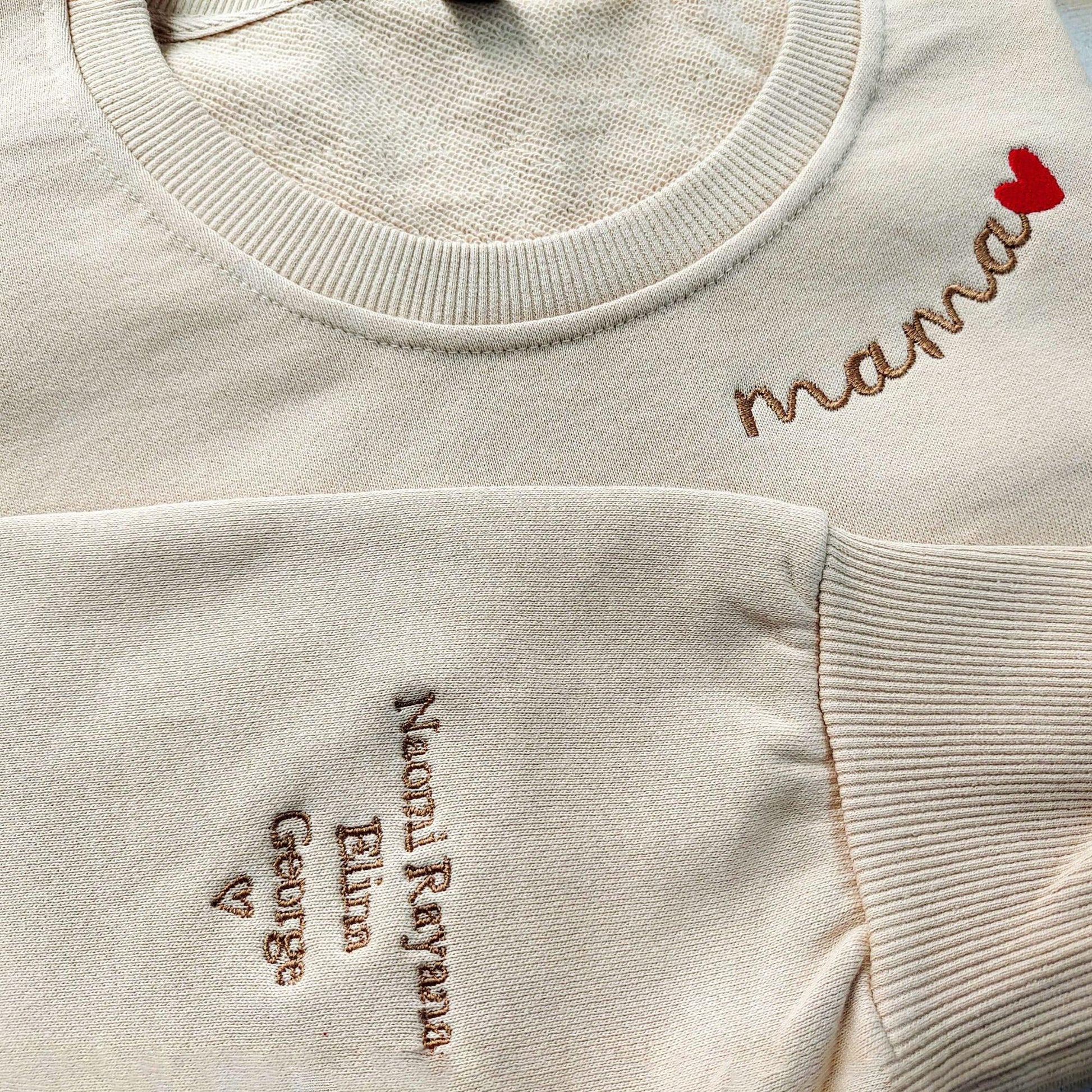 Personalisiertes Mama besticktes Sweatshirt - GiftHaus