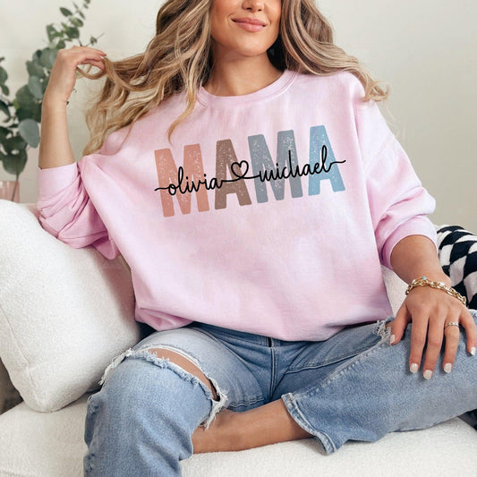 Personalisiertes Mama Sweatshirt - Mama Geschenk Sweatshirt - GiftHaus