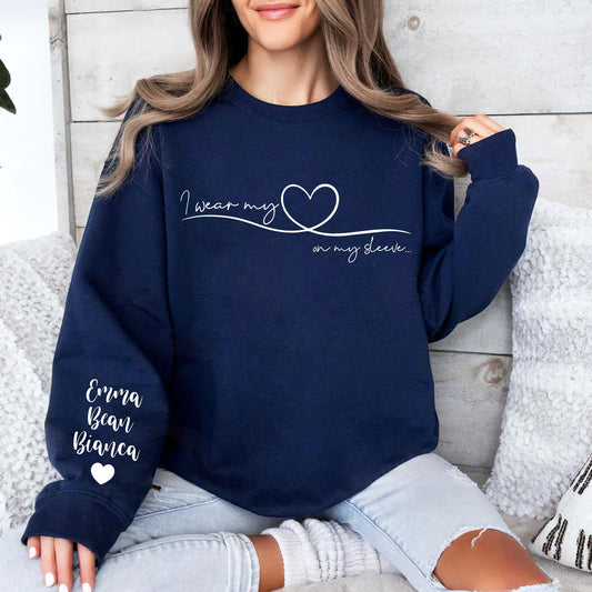 Personalisiertes Mama Sweatshirt mit Kindernamen - Mama Sweatshirt - GiftHaus