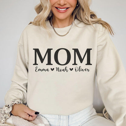 Personalisiertes Mama Sweatshirt mit Namen der Kinder - Geschenke für Mütter - GiftHaus