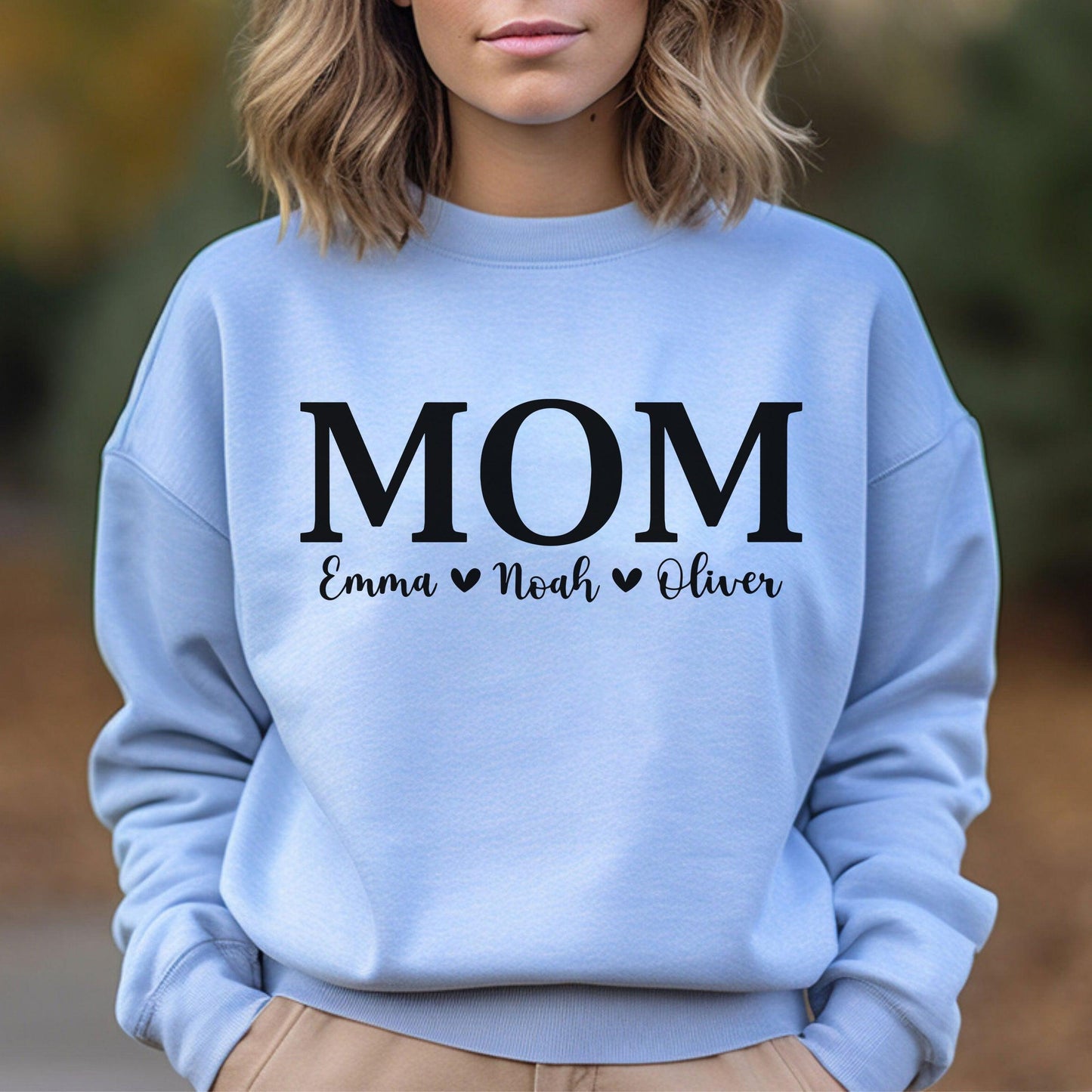 Personalisiertes Mama Sweatshirt mit Namen der Kinder - Geschenke für Mütter - GiftHaus