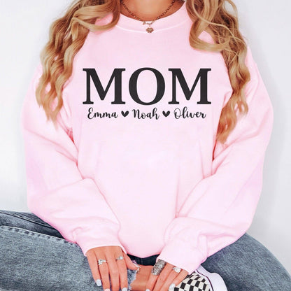 Personalisiertes Mama Sweatshirt mit Namen der Kinder - Geschenke für Mütter - GiftHaus