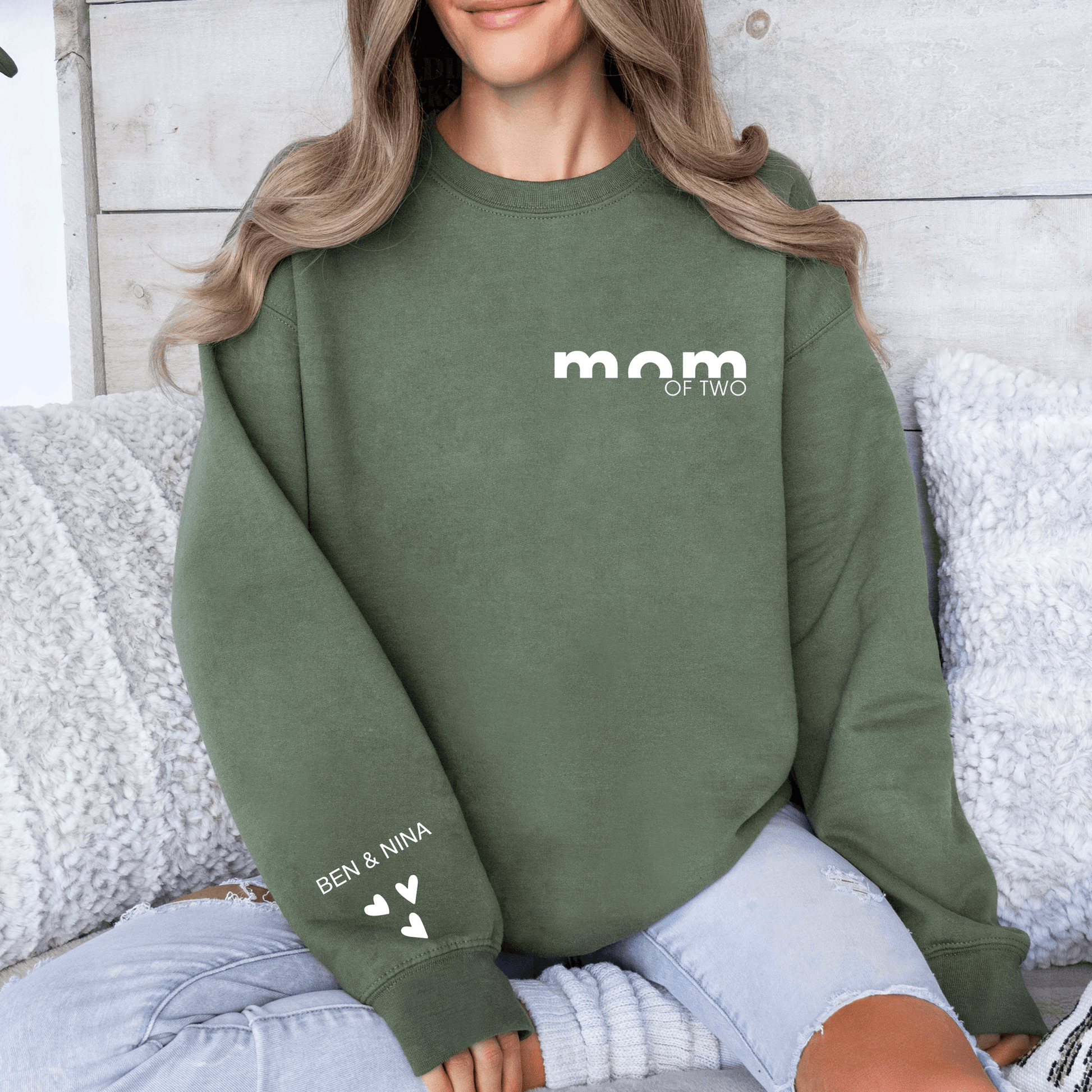 Personalisiertes 'Mutter von ...' Sweatshirt - Mit Kindernamen - GiftHaus