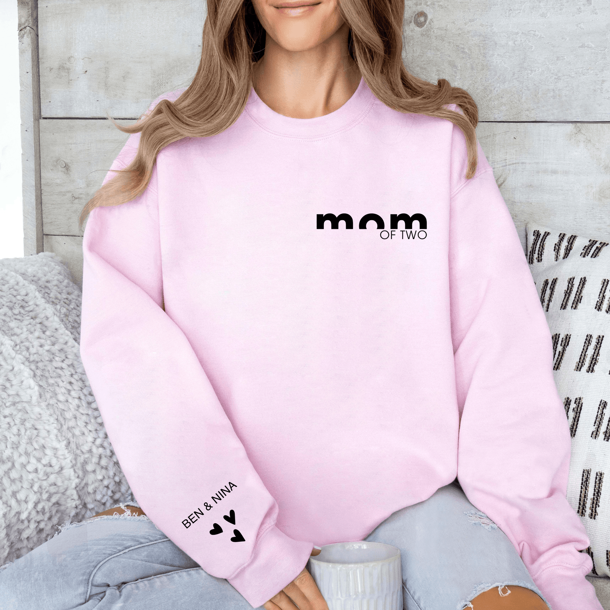 Personalisiertes 'Mutter von ...' Sweatshirt - Mit Kindernamen - GiftHaus