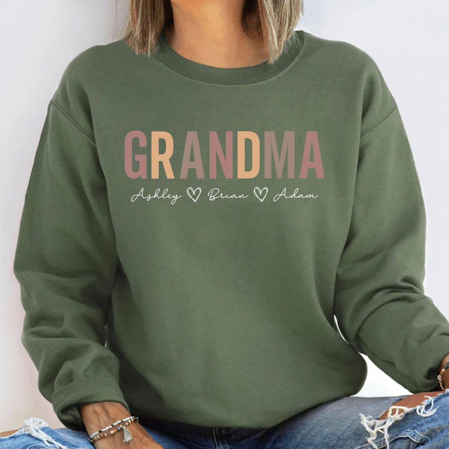 Personalisiertes Oma Sweatshirt mit Namen - Geschenk für Oma - GiftHaus