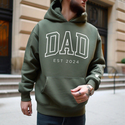 Personalisiertes Papa-Sweatshirt – Papa Est 2024 Hoodie - GiftHaus
