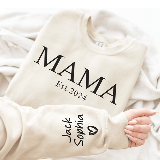Personalized 'Mama' Year & Kids' Names - Mother's Day Special Sweatshirt - GiftHaus