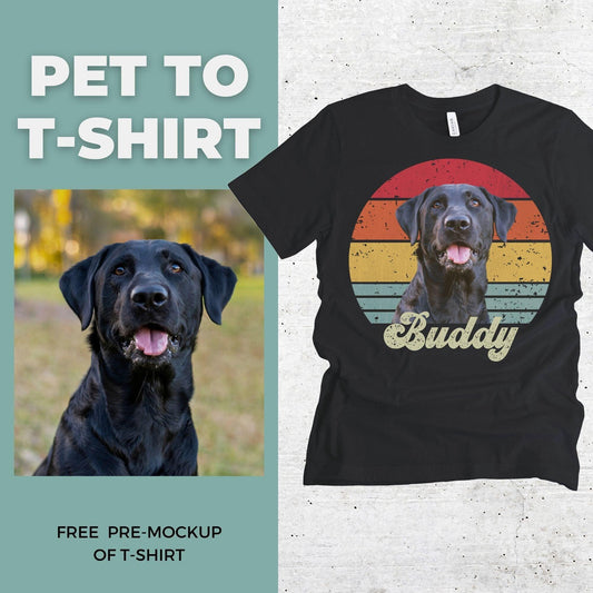 Persönliches Haustier-Portrait T-Shirt - Das ideale Geschenk für Tierliebhaber - GiftHaus