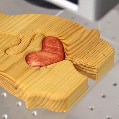 Individuell graviertes Holz-Bären-Familienpuzzle. Ideal für Jubiläen & als Heimdekoration