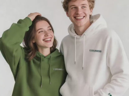 Personalisiertes Frosch-Pärchen Hoodie bestickt – Couple Hoodie mit Namen