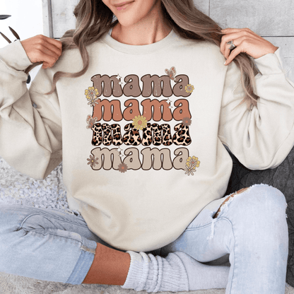 Retro Blumen Mama Sweatshirt - Stilvolles Blumendesign - GiftHaus