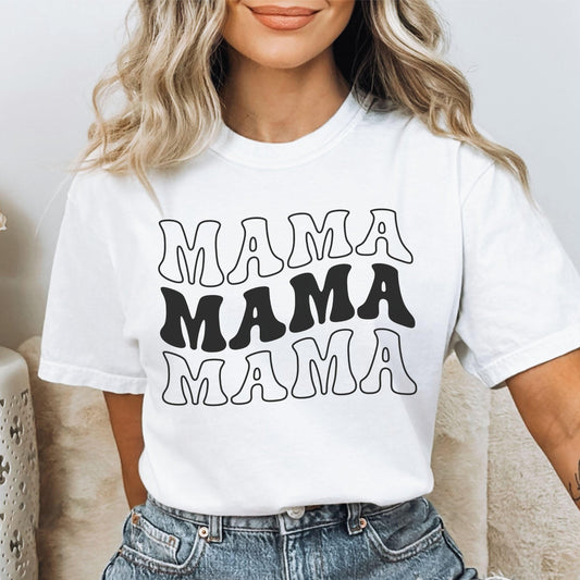 Retro Chic Mama Tee: Oversized Comfort Shirt for Mothers - Perfect New Mom Gift - GiftHaus