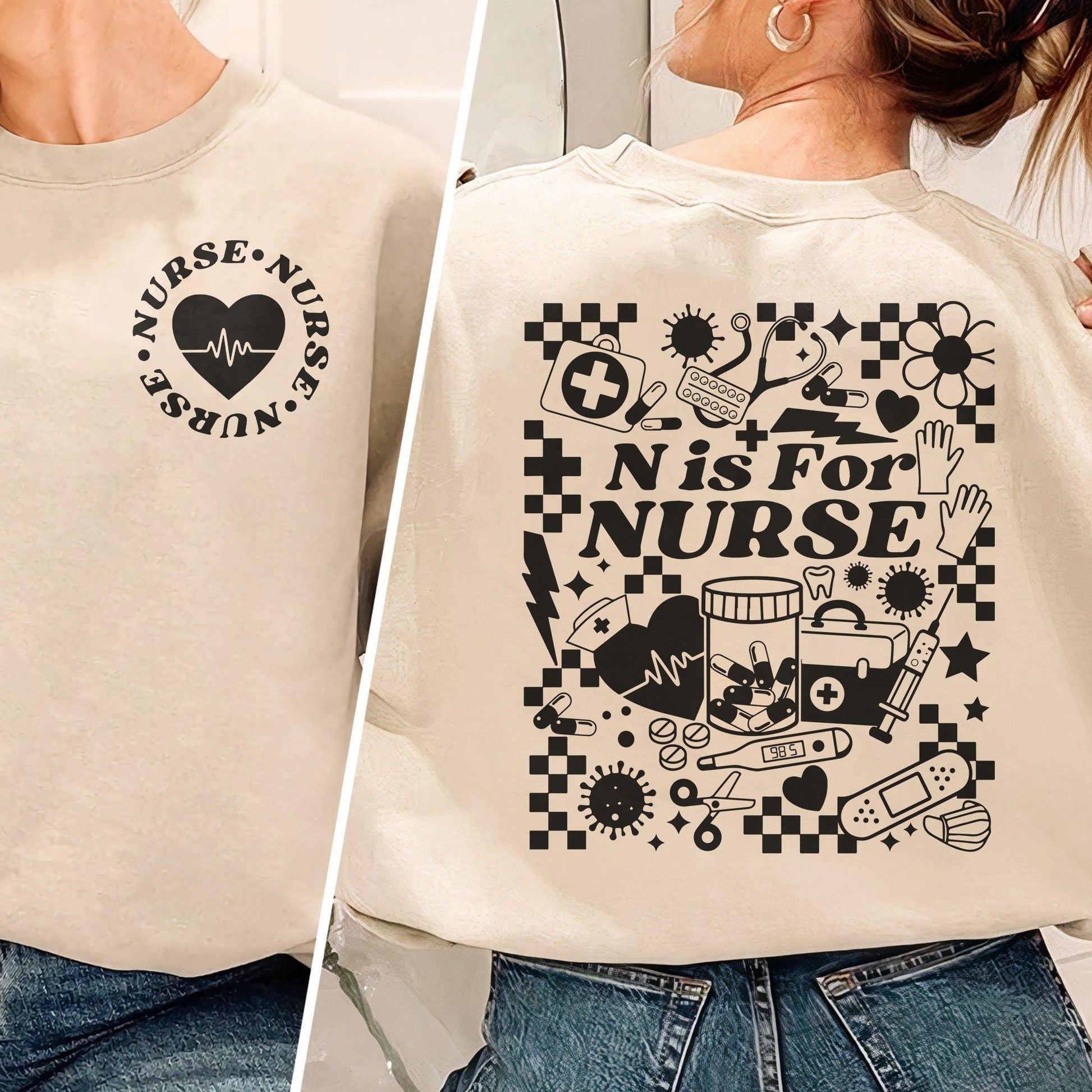 Retro Krankenschwester Sweatshirt - Geschenk für Krankenschwester - GiftHaus