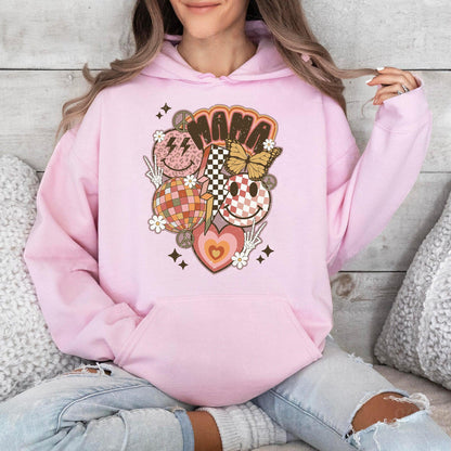 Retro Smiley Mama Sweatshirt - Geschenk für Mama - GiftHaus