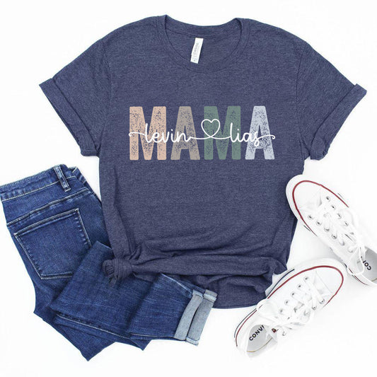 Personalisiertes Mama Shirt - Mama Shirt mit Namen, Personalisiertes Mama Gift