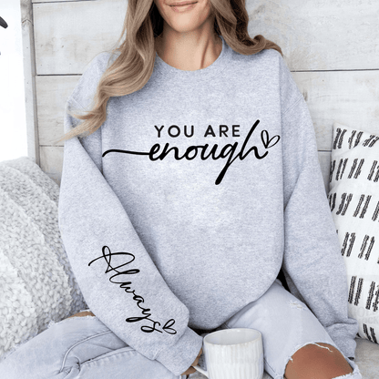 Selbstwert Sweatshirt - 'Du Bist Genug' für den Alltag - GiftHaus