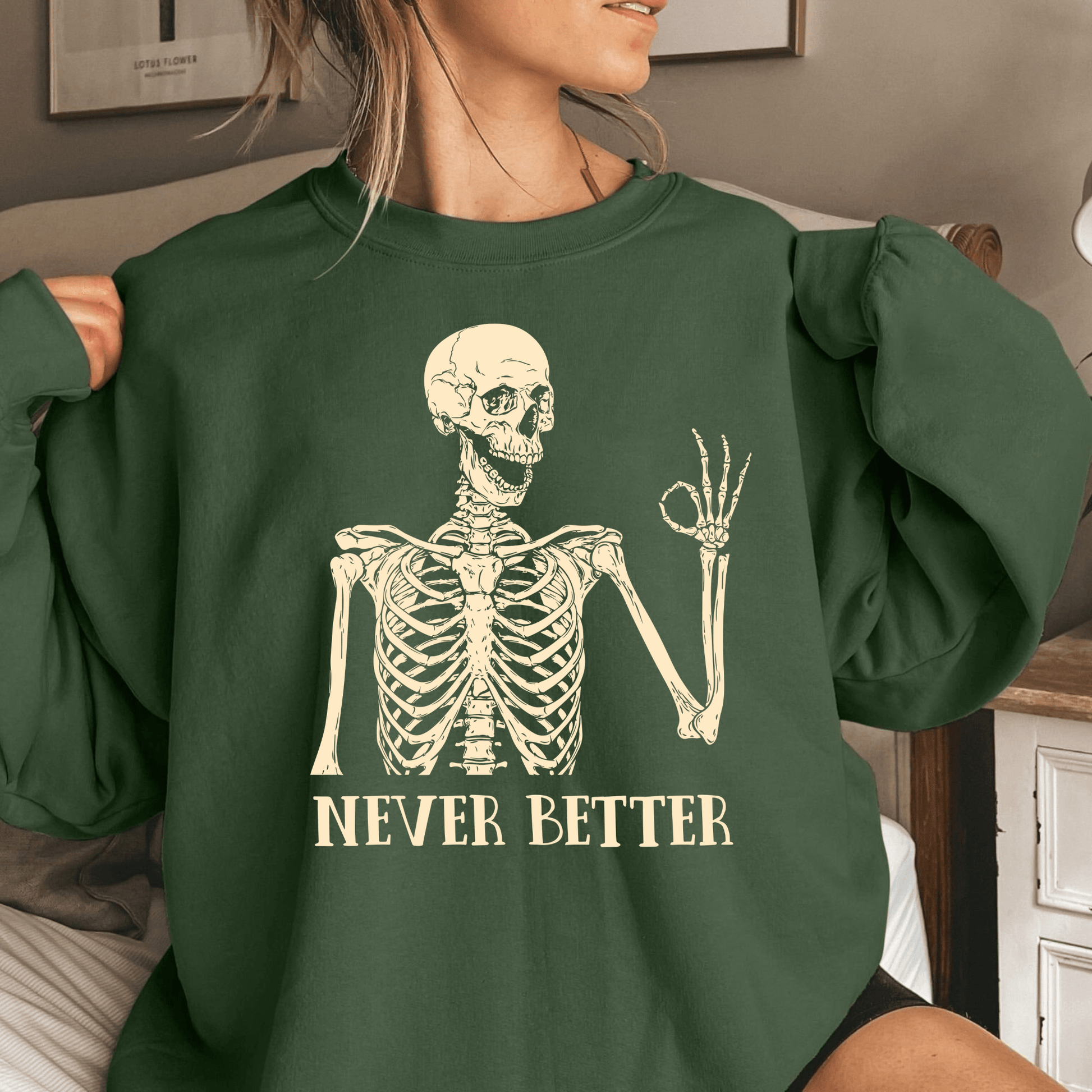 Skelett Humor Sweatshirt - Witziges Geschenk für Freunde - GiftHaus