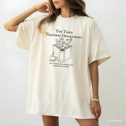 Müde Lehrer - Witziges Komfort-T-Shirt für Pädagogen
