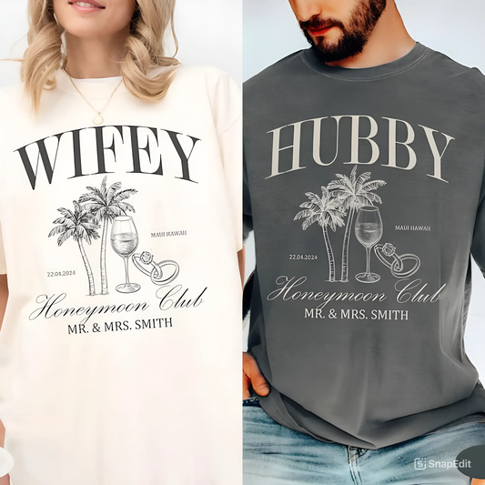 Flitterwochen-Paar - T-Shirt für frisch Vermählte