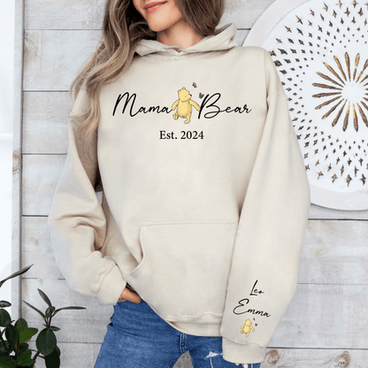 Sweatshirt "Bärenstarke Mama" mit Personalisierung – Gegründet 2024 - GiftHaus