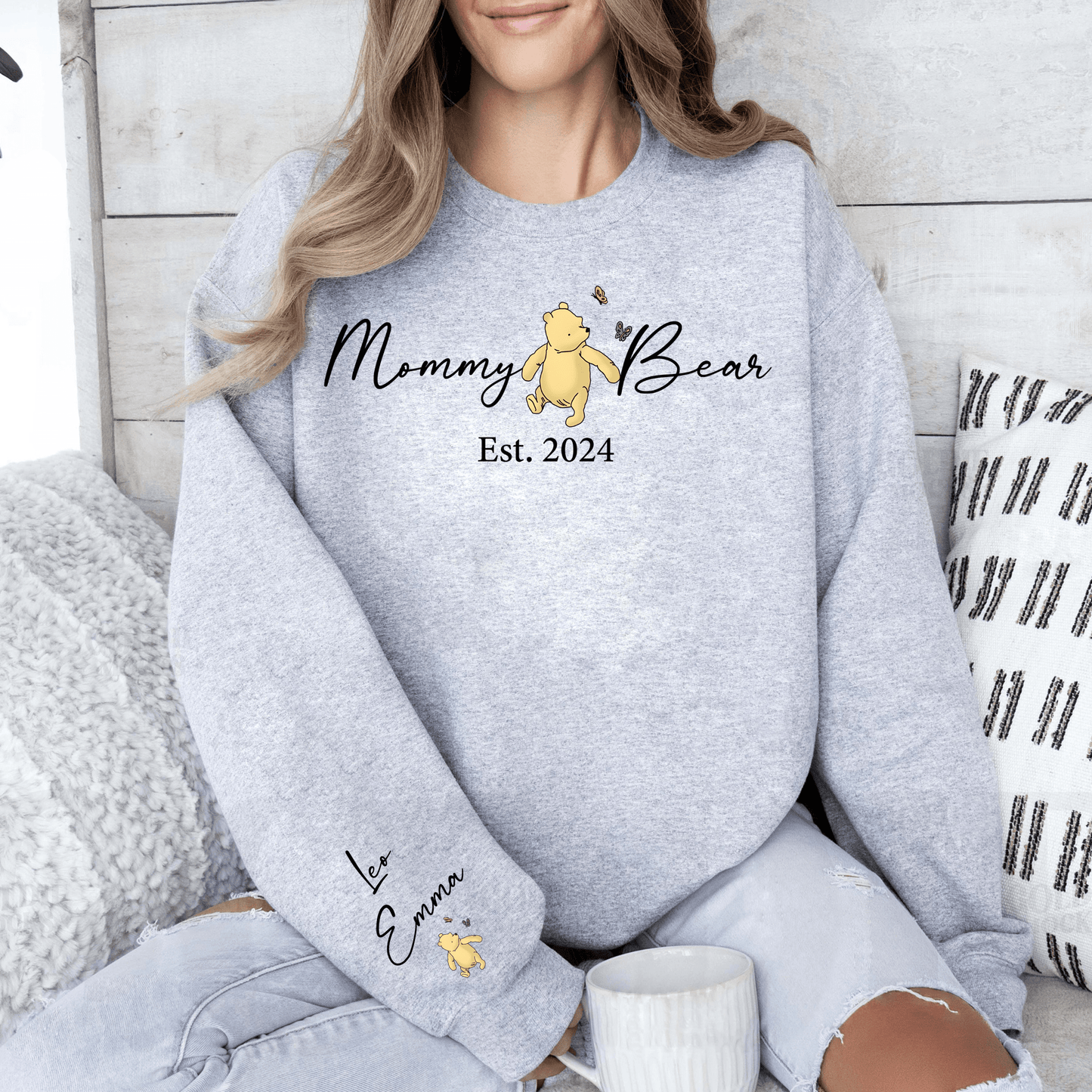 Sweatshirt "Mommy Bear" Personalisiert - Gegründet 2024 - GiftHaus