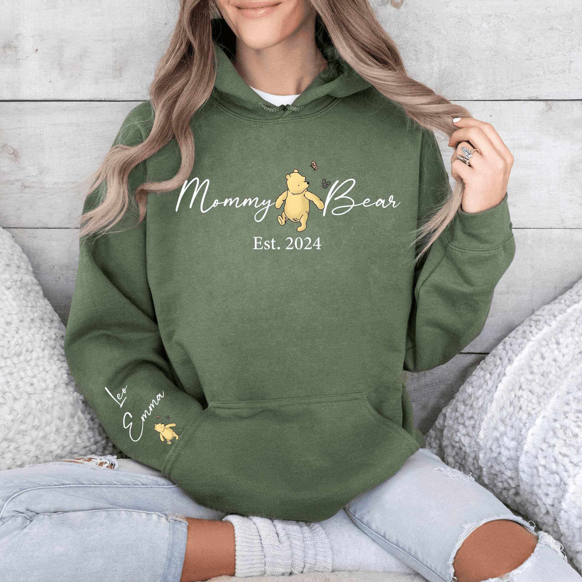 Sweatshirt "Mommy Bear" Personalisiert - Gegründet 2024 - GiftHaus