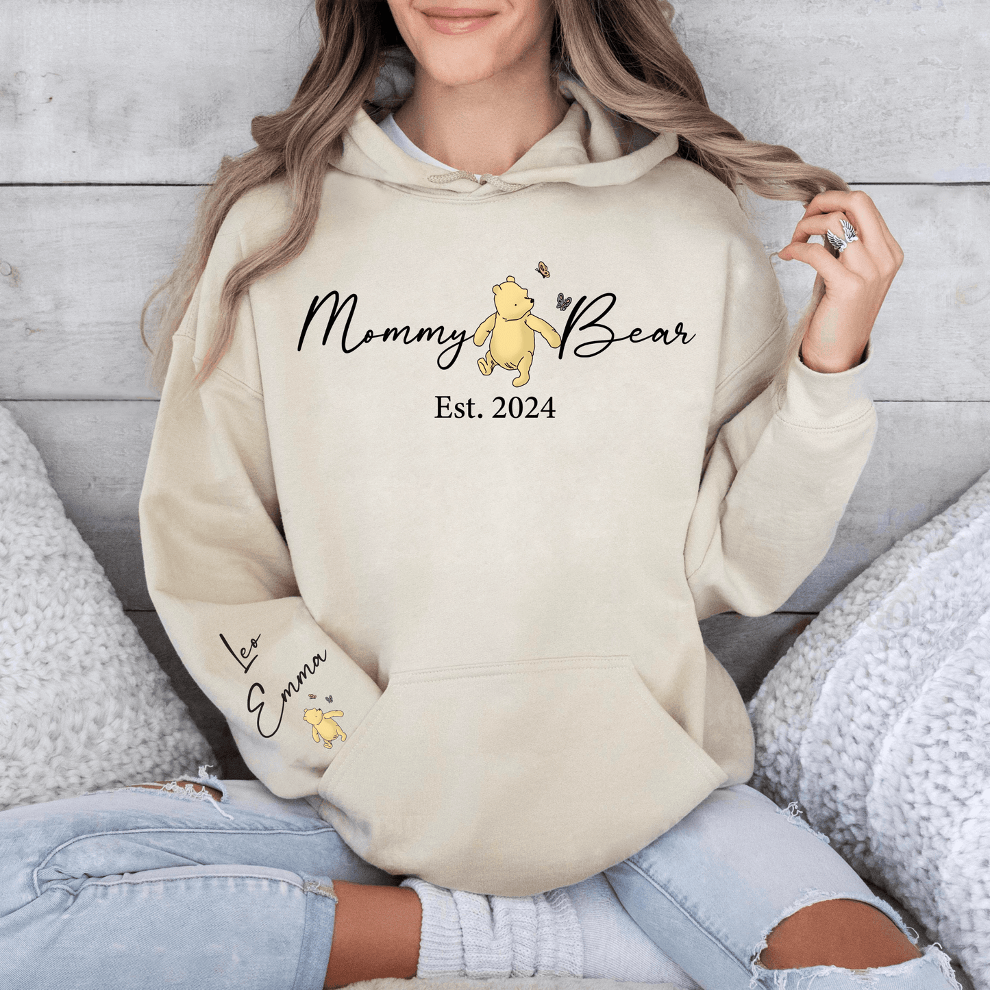 Sweatshirt "Mommy Bear" Personalisiert - Gegründet 2024 - GiftHaus