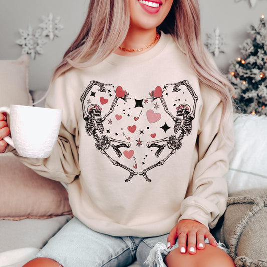 Valentinstag-Sublimations-Skelettpullover - GiftHaus