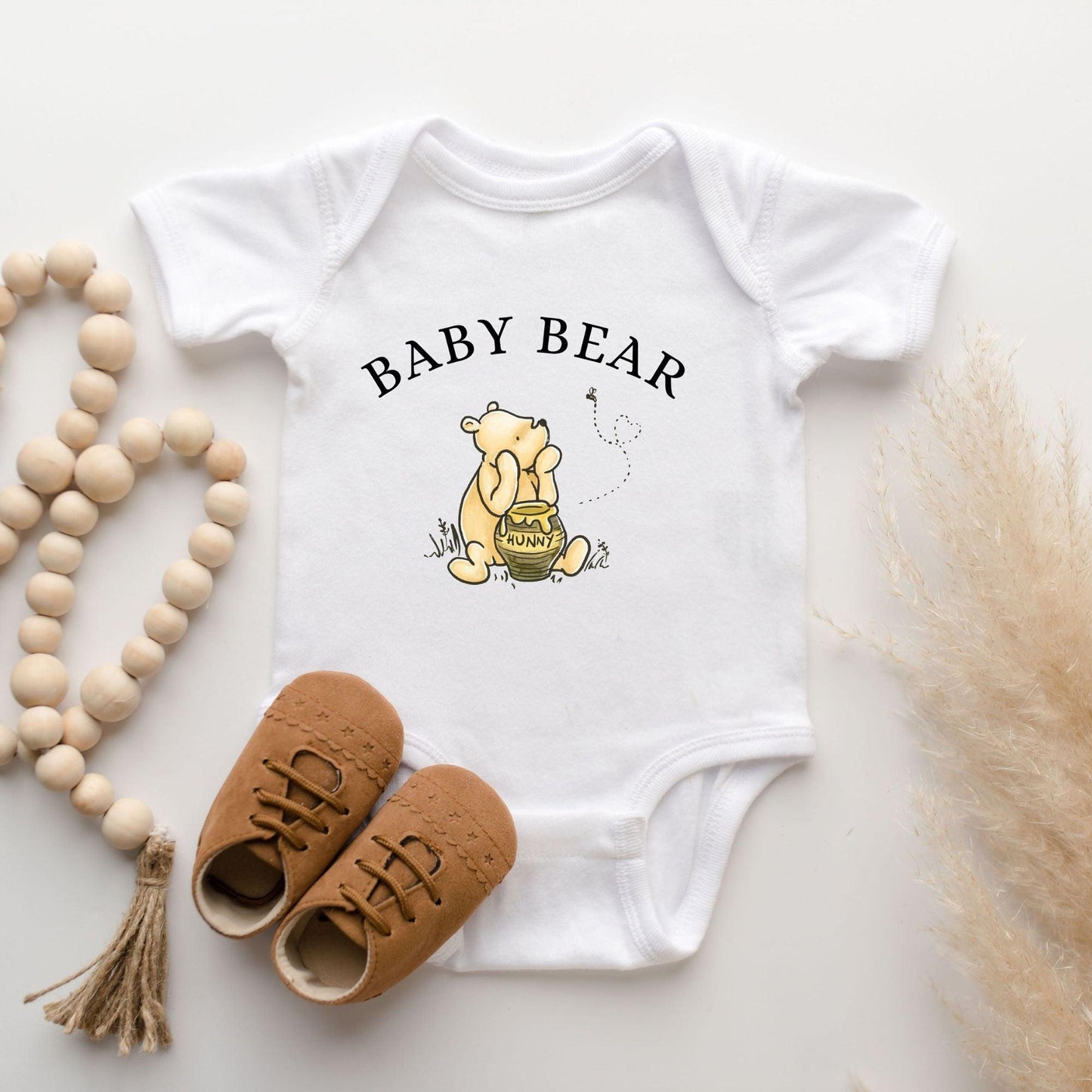 Winnie Pooh Geschenk zur Babyparty - Baby Strampler - GiftHaus