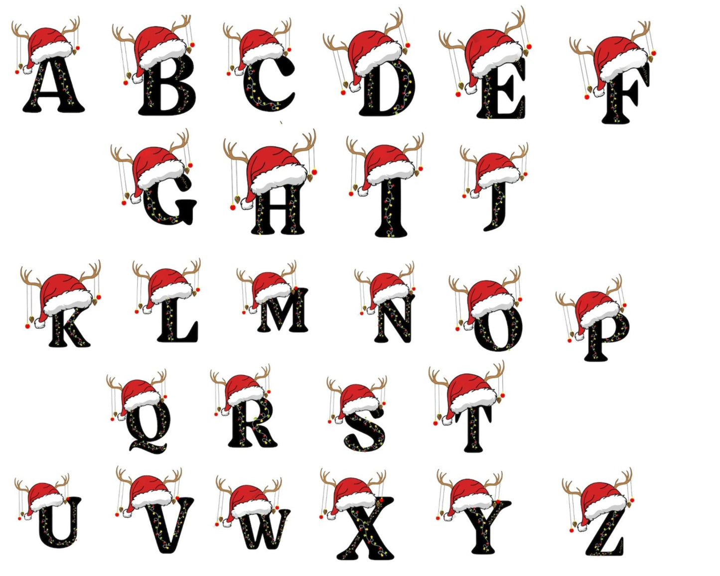 Familien Weihnachtsnamensshirt - Monogrammiertes Familien Weihnachtsshirt