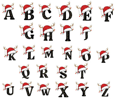 Familien Weihnachtsnamensshirt - Monogrammiertes Familien Weihnachtsshirt