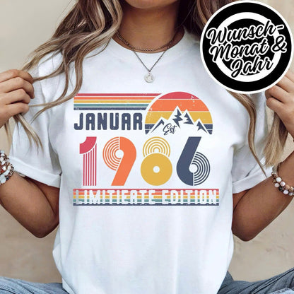 Personalisiertes Retro Geburtstags T-Shirt – Geschenkidee für Geburtstag