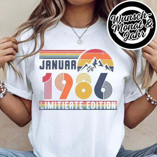 Personalisiertes Retro Geburtstags T-Shirt – Geschenkidee für Geburtstag